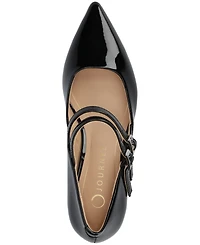 Journee Collection Women's Carnation Mary Jane Pointed Toe Comfort Pumps