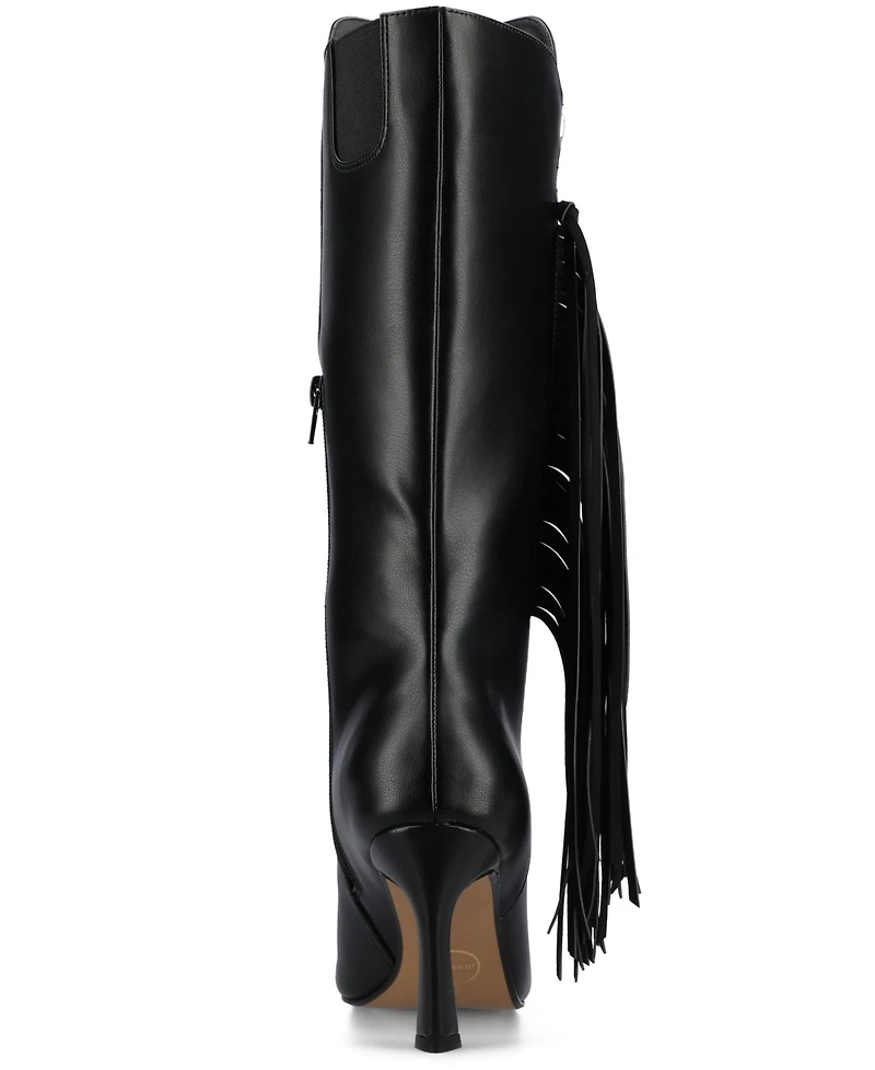 Journee Collection Women's Dolly Stiletto Heel Comfort Boots
