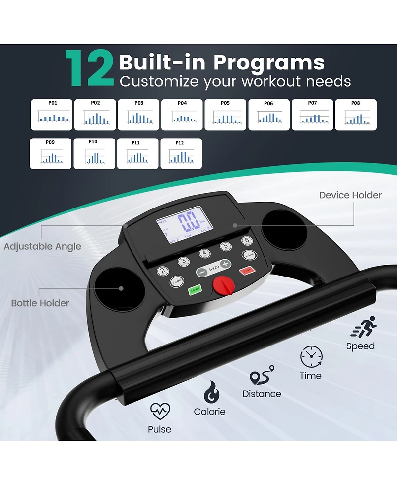 Folding Electric Treadmill with Led Display – Compact Design for Easy Storage and Fitness