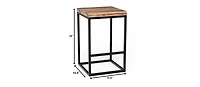 Counter Height Iron Bar Chair with Backless Design for Home or Bistro