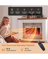 23-inch Infrared Quartz Electric Fireplace Insert with Remote Control