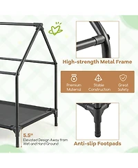 Elevated Pet House for Outdoors with Ventilated Windows – Waterproof and Comfortable Pet Shelter