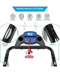 Foldable Electric Treadmill with Lcd Display & Heart Rate Sensor – Easy Storage and Tracking