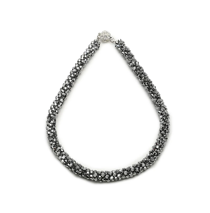 Sohi Women's Silver Plated Designer Collar Necklace