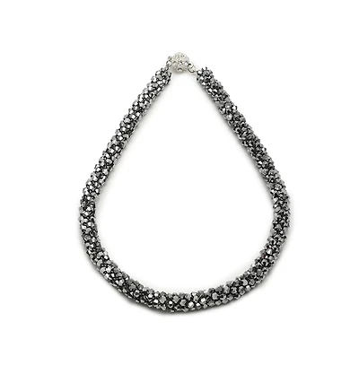 Sohi Women's Silver Plated Designer Collar Necklace