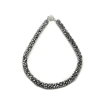 Sohi Women's Silver Plated Designer Collar Necklace