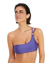 Lscn by Lascana Women's One Shoulder Bandeau Bikini Swimsuit Top Bra Sizing