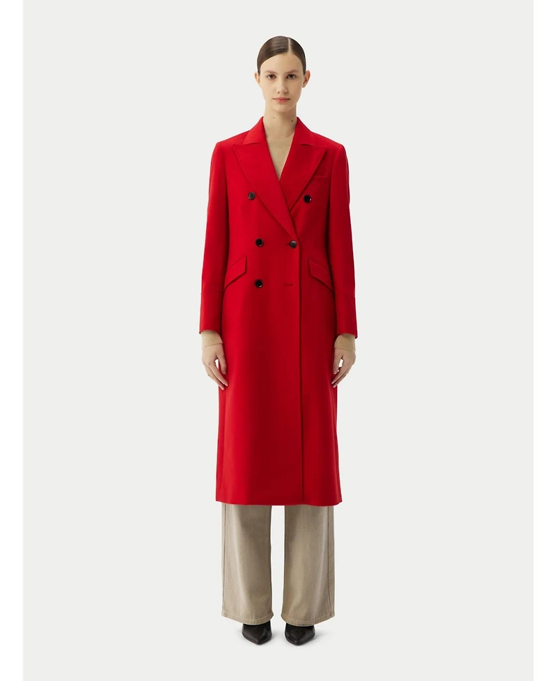 Gobi Cashmere Women's Cashmere Peak Lapel Long Coat