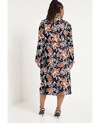 June + Vie Women's Midi Wrap Dress