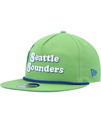 New Era Men's Rave Green Seattle Sounders Fc Heritage The Golfer Snapback Hat