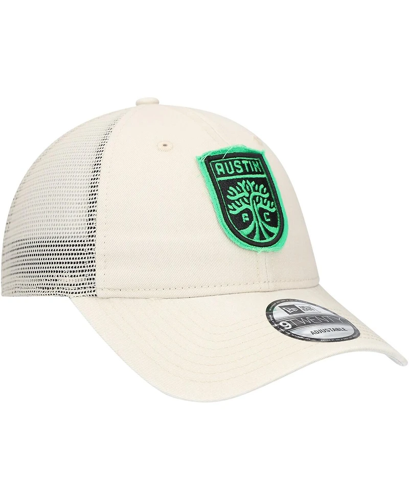 New Era Men's Tan Austin Fc Game Day 9TWENTY Adjustable Trucker Hat