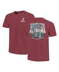Image One Big Boys and Girls Crimson Alabama Tide Comfort Colors Hyperlocal Campus Scene T-Shirt