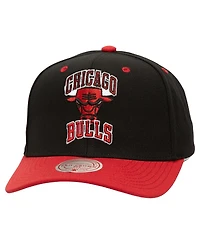 Mitchell & Ness Men's Black Chicago Bulls All In 2.0 Pro Crown Snapback Hat