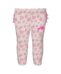 Outerstuff Baby Boys and Girls 2 Piece White/Pink Buffalo Bills All The Love Bodysuit and Pants Set