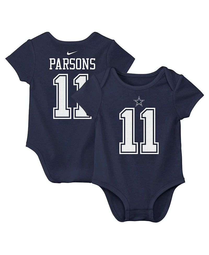 Nike Big Boys and Girls Micah Parsons Navy Dallas Cowboys Player Name Number Bodysuit