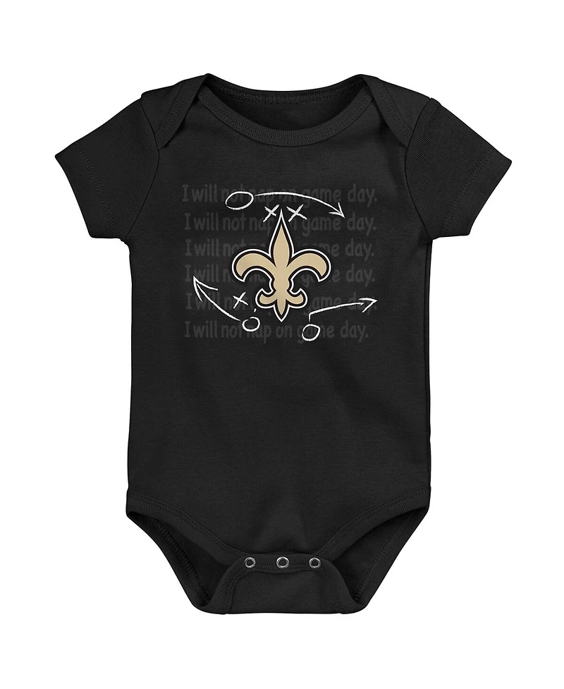Outerstuff Baby Boys and Girls New Orleans Saints Team Starter Bodysuit Set, 3-Pack