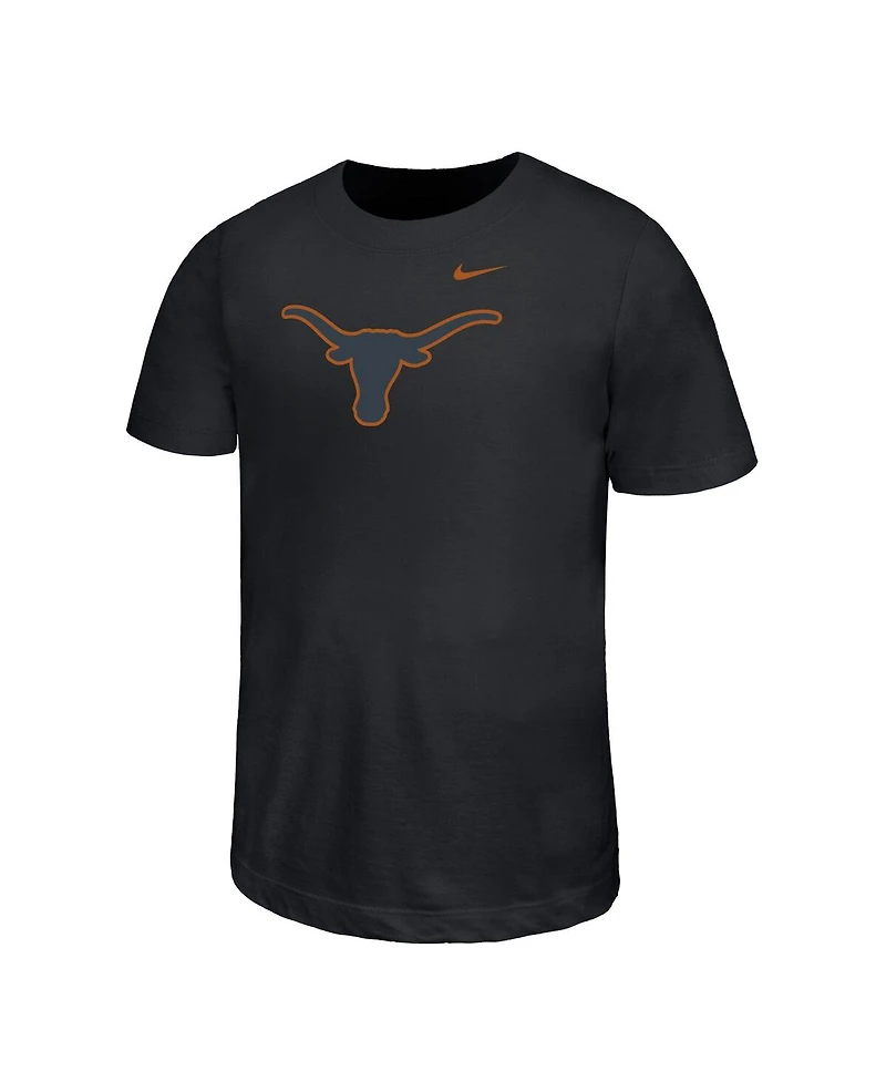 Nike Big Boys and Girls Black Texas Longhorns Legend Color Pop Performance T-Shirt