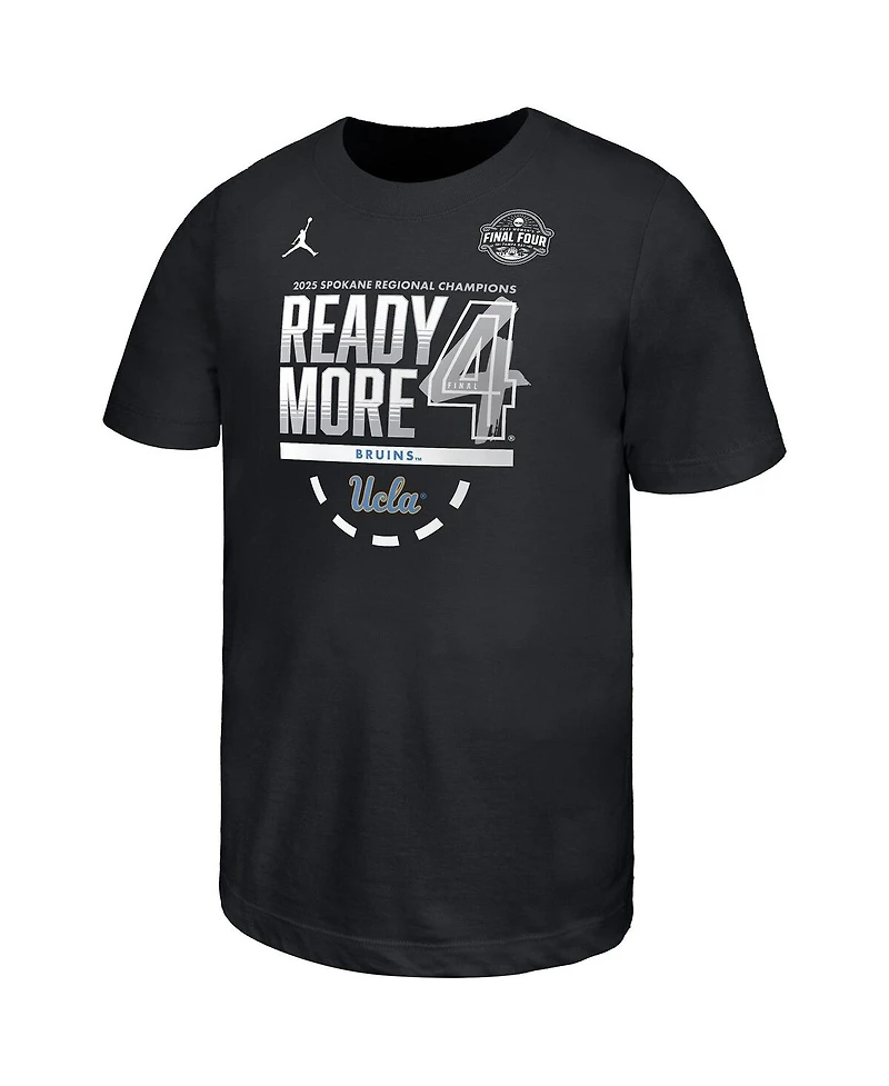 Jordan Big Boys and Girls Black Ucla Bruins 2025 Ncaa Women's Basketball Tournament March Madness Final Four Locker Room T-Shirt