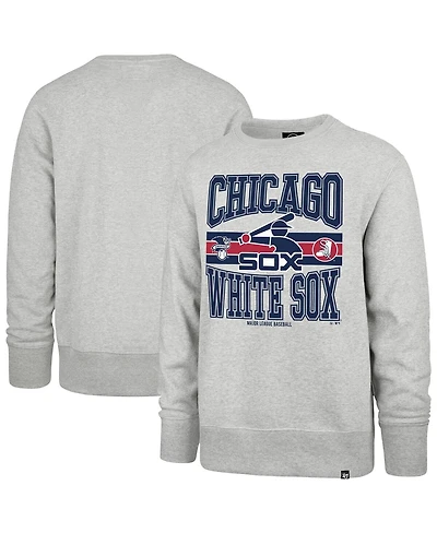 '47 Brand Men's Gray Chicago White Sox Letters Headline Pullover Sweatshirt