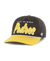 '47 Brand Men's Brown San Diego Padres Drop Shadow Rope Hitch Adjustable Hat