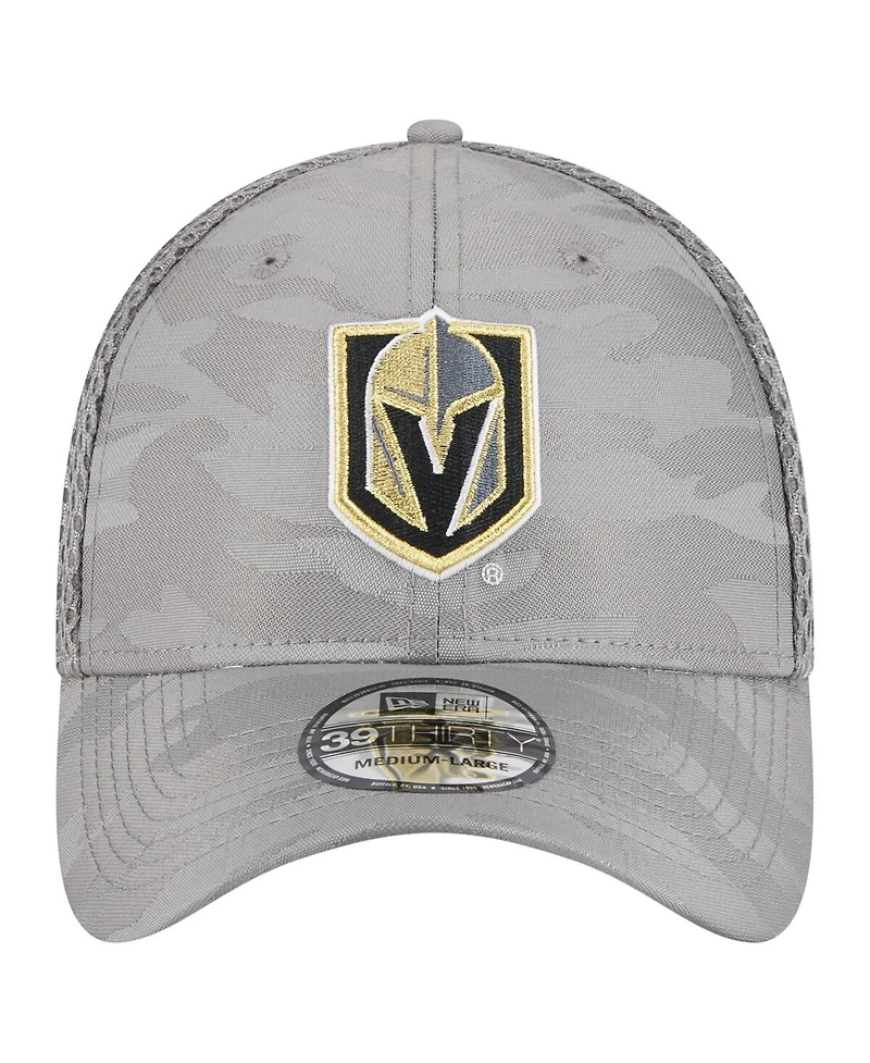 New Era Men's Gray Vegas Golden Knights Active Subtle Camo 39THIRTY Flex Hat