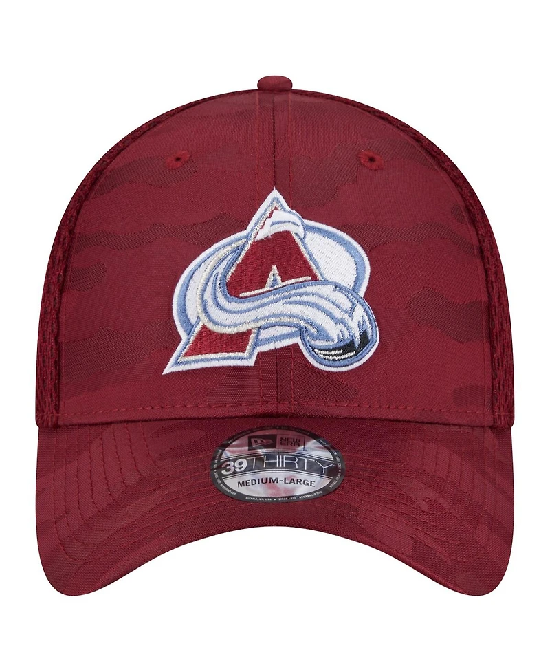 New Era Men's Burgundy Colorado Avalanche Active Subtle Camo 39THIRTY Flex Hat
