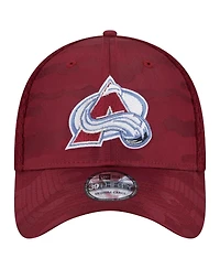 New Era Men's Burgundy Colorado Avalanche Active Subtle Camo 39THIRTY Flex Hat