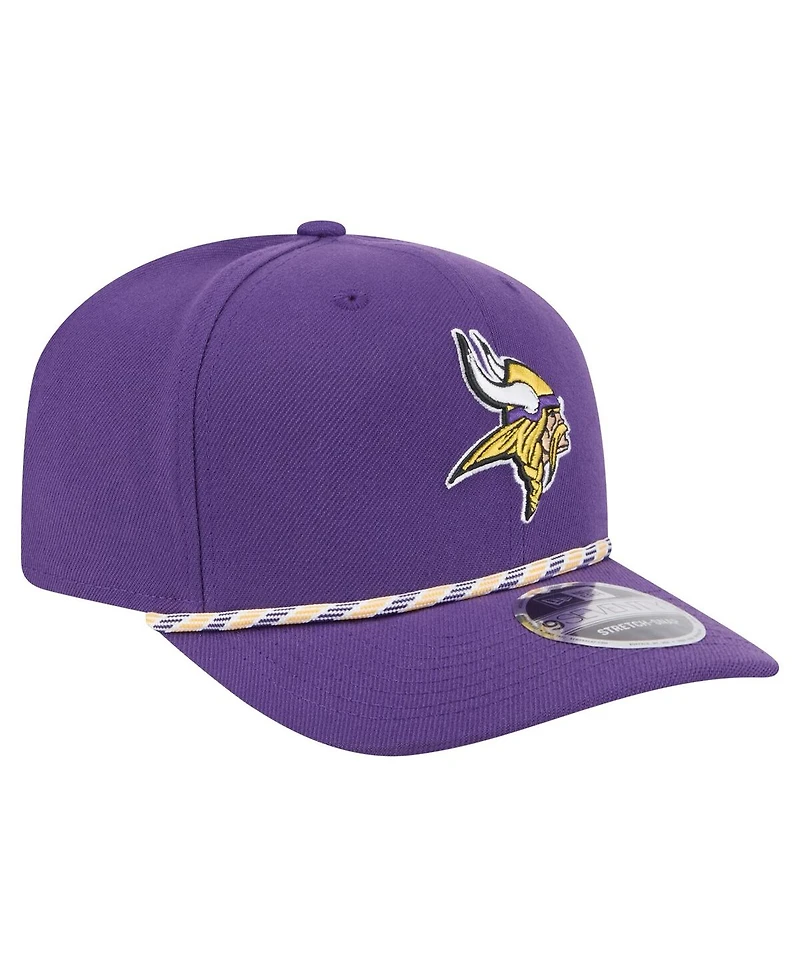 New Era Men's Purple Minnesota Vikings Gameday Multi Rope 9SEVENTY Stretch-Snap Hat