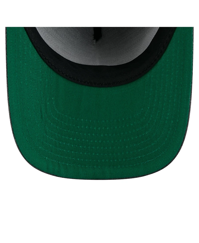 New Era Men's Charcoal Chicago Blackhawks Throwback Washed A-Frame Pre-Curved 9FIFTY Snapback Hat