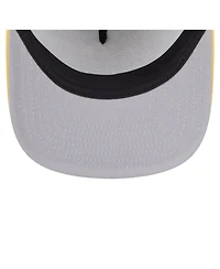 New Era Men's White/Gold Pittsburgh Pirates Retro Script Trucker 9FIFTY Snapback Hat