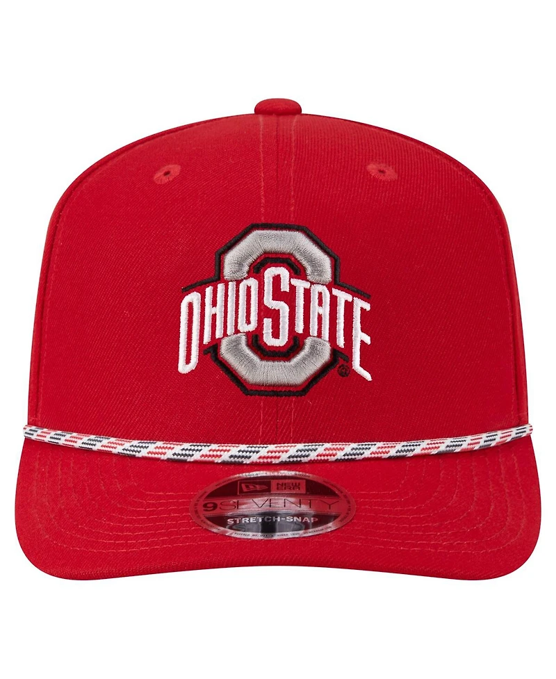 New Era Men's Scarlet Ohio State Buckeyes Game Day Multi-Rope 9SEVENTY Stretch-Snap Hat