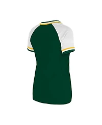 New Era Women's Green Athletics Gameday Raglan V-neck T-Shirt