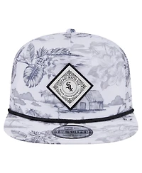 New Era Men's White Chicago White Sox Printed Island Golfer Snapback Hat