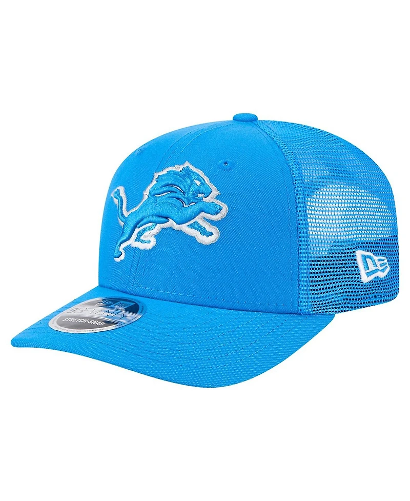 New Era Men's Blue Detroit Lions Main Trucker 9SEVENTY Stretch-Snap Hat