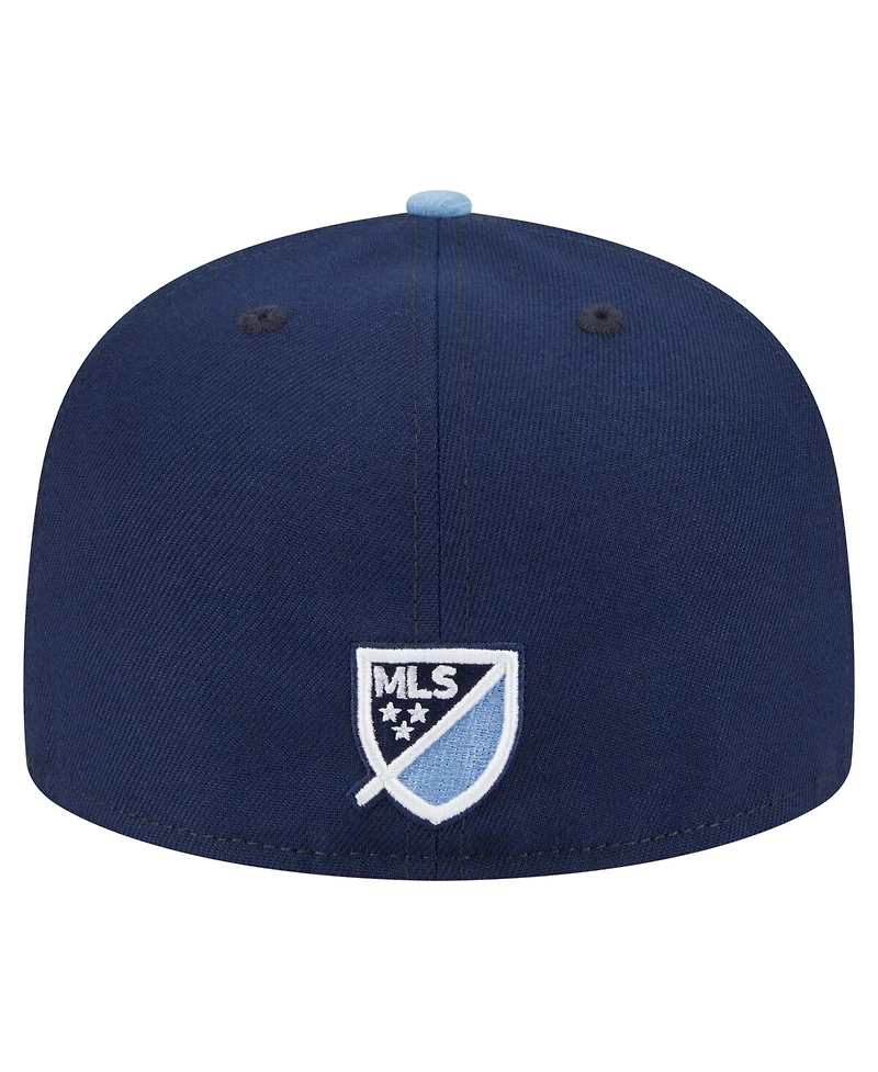 New Era Men's Navy Sporting Kansas City 2025 Kickoff 59FIFTY Fitted Hat