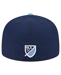 New Era Men's Navy Sporting Kansas City 2025 Kickoff 59FIFTY Fitted Hat
