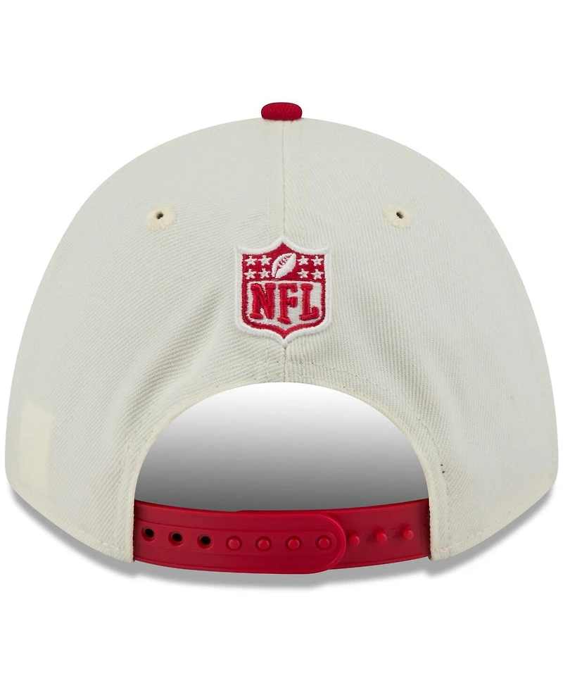 New Era Men's Cream/Scarlet San Francisco 49ers 2025 Nfl Draft 9FORTY A-Frame M-Crown Adjustable Hat