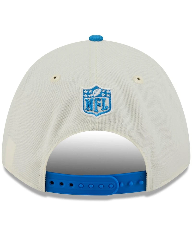 New Era Men's Cream/Powder Blue Los Angeles Chargers 2025 Nfl Draft 9FORTY A-Frame M-Crown Adjustable Hat