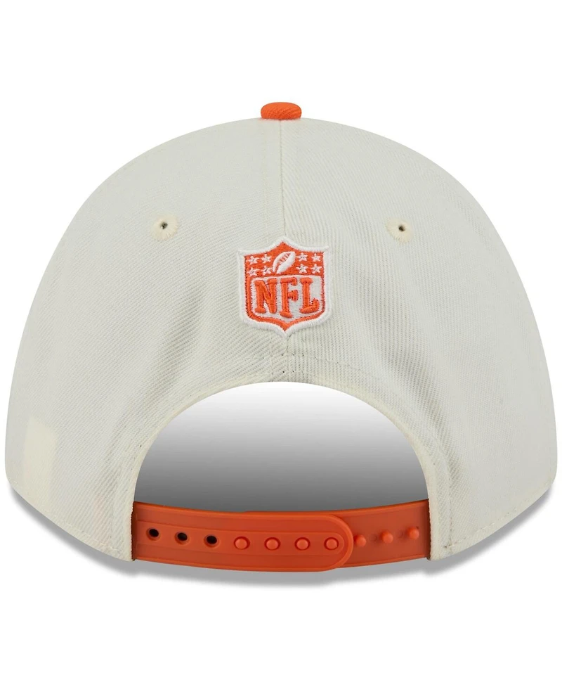 New Era Men's Cream/Orange Denver Broncos 2025 Nfl Draft 9FORTY A-Frame M-Crown Adjustable Hat