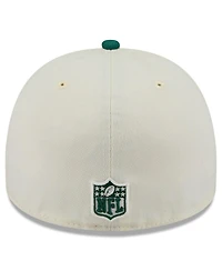 New Era Men's Cream/Green York Jets 2025 Nfl Draft A-Frame 59FIFTY Fitted Hat