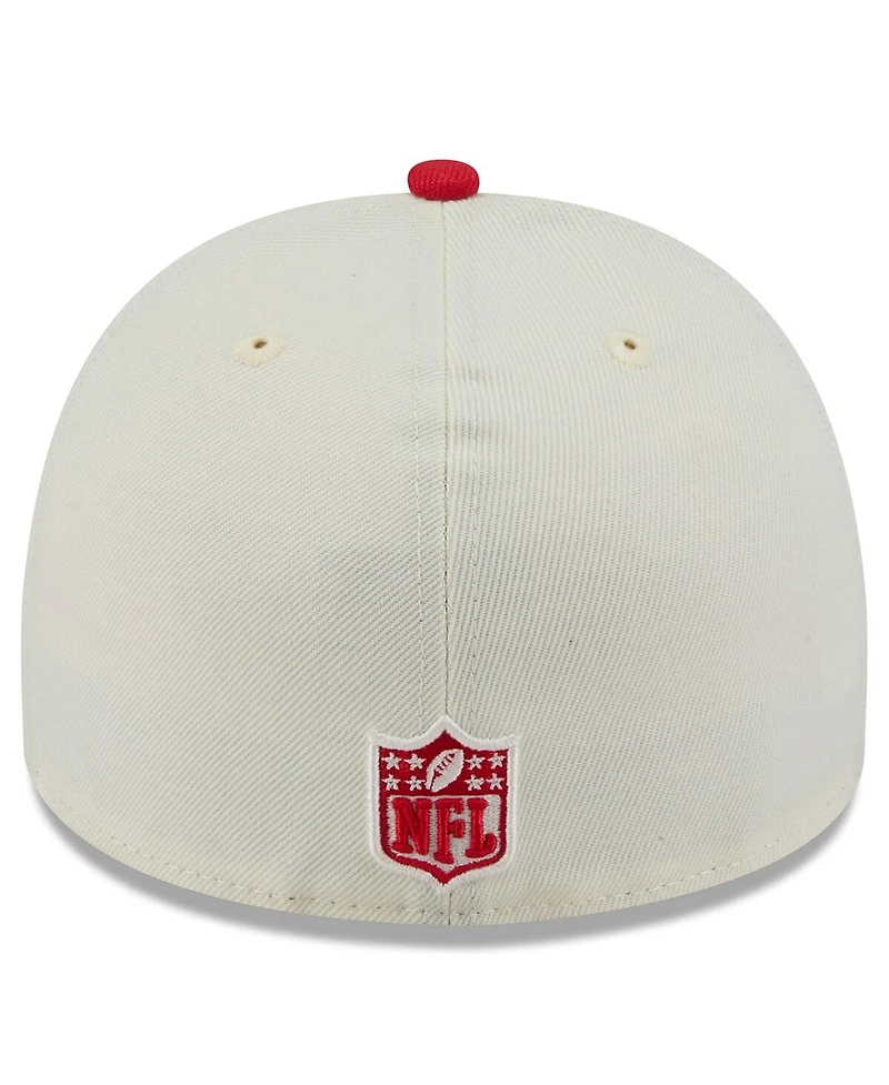 New Era Men's Cream/Red Kansas City Chiefs 2025 Nfl Draft A-Frame 59FIFTY Fitted Hat