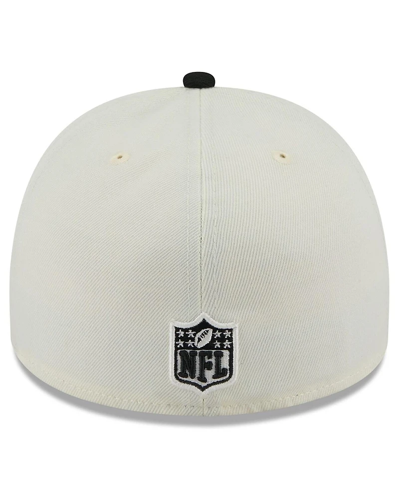 New Era Men's Cream/Black Atlanta Falcons 2025 Nfl Draft A-Frame 59FIFTY Fitted Hat