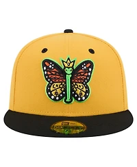 New Era Men's Yellow/Black Eugene Emeralds Copa de la Diversion 59FIFTY Fitted Hat