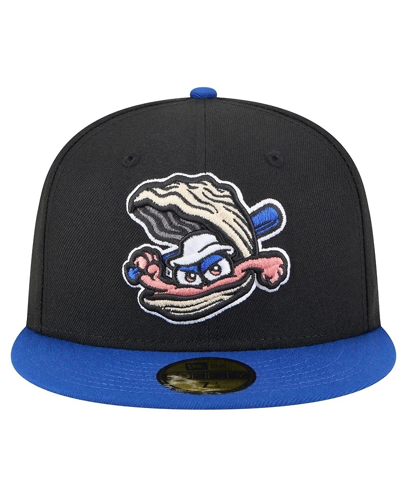 New Era Men's Black/Blue Biloxi Shuckers Authentic Collection 59FIFTY Fitted Hat