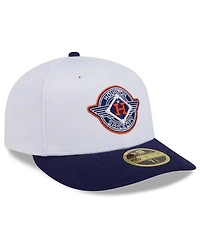 New Era Men's White/Navy Houston Astros 2025 City Connect Batting Practice Low Profile 59FIFTY Fitted Hat