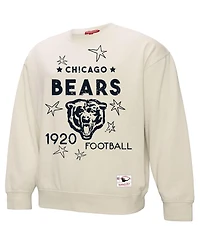 Mitchell & Ness Women's Cream Chicago Bears Shooting Stars Pullover Sweatshirt