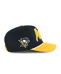 '47 Brand Men's Black/Gold Pittsburgh Penguins Drop Shadow Rope Hitch Adjustable Hat