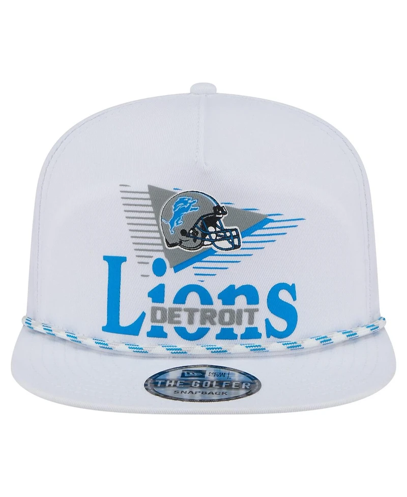 New Era Men's White Detroit Lions Collide Golfer Snapback Hat