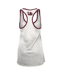 Pressbox Women's White/Garnet South Carolina Gamecocks Tracy Racerback Tank Top