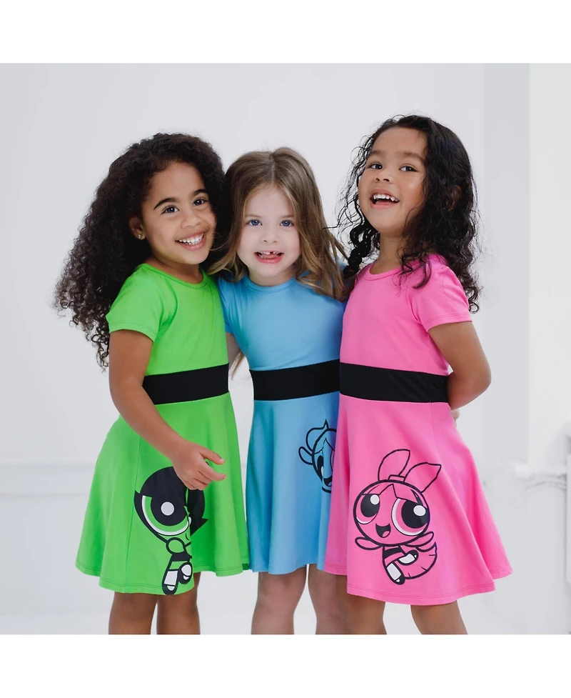 Powerpuff Girls Toddler The Bubbles Blossom Buttercup Cosplay Dress to